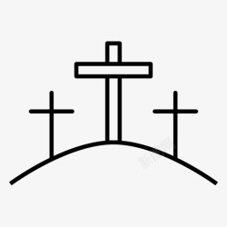 钉十字架耶稣受难十字架耶稣钉十字架图标高清图片