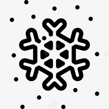 线性自然雪花图标图标