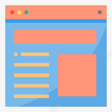 浏览器网站和用户界面2平面图标图标
