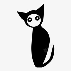 佩特泰勒猫黑猫猫图标高清图片