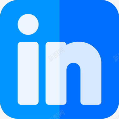 Linkedin社交媒体徽标4扁平图标图标