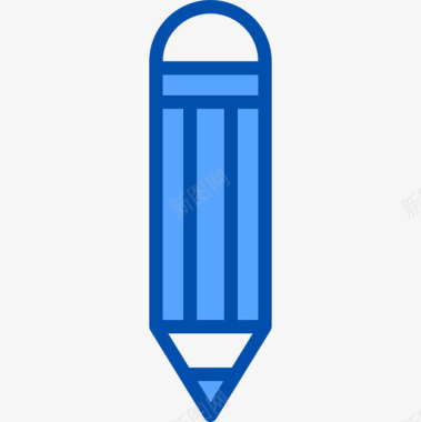 铅笔艺术9蓝色图标图标
