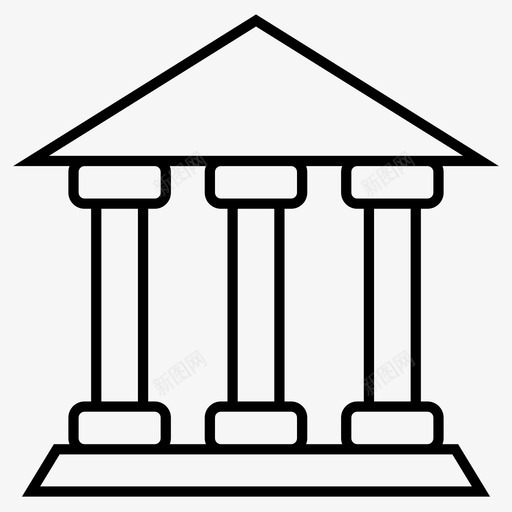 银行建筑物机构图标svg_新图网 https://ixintu.com 地标 城市 夏普 建筑物 机构 银行