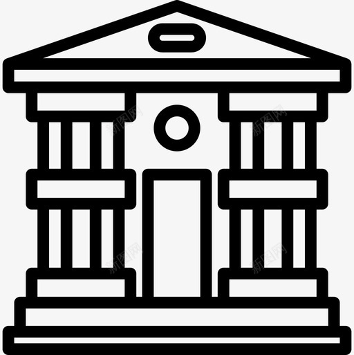 博物馆房地产102线性图标svg_新图网 https://ixintu.com 博物馆 房地产102 线性