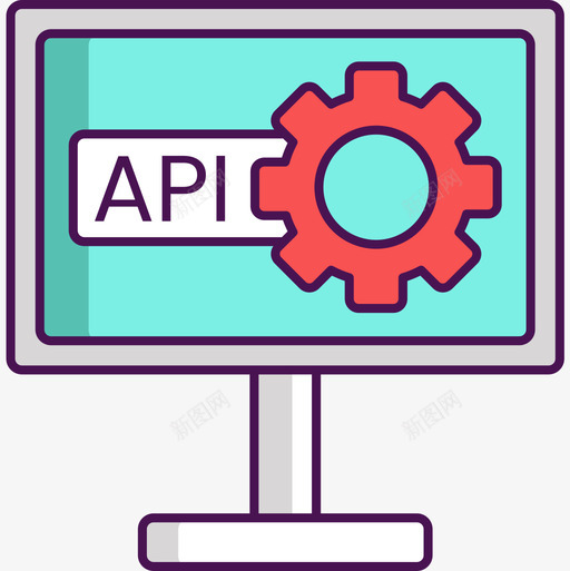 Api计算机科学3线性颜色图标svg_新图网 https://ixintu.com Api 科学 线性 计算机 颜色
