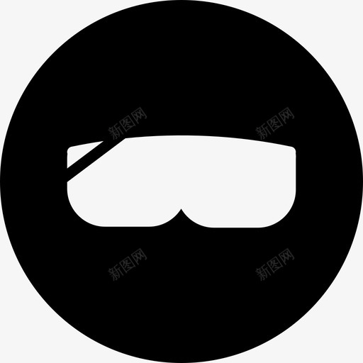 太阳镜眼镜运动圆形填充物图标svg_新图网 https://ixintu.com 圆形 填充 太阳镜 眼镜 运动