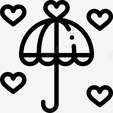 雨伞情人节54直系图标图标