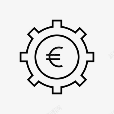 欧元工作商业货币图标图标