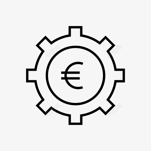欧元工作商业货币图标svg_新图网 https://ixintu.com 商业 商业金融系列1 欧元工作 货币 金融