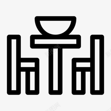 餐桌露营晚餐图标图标