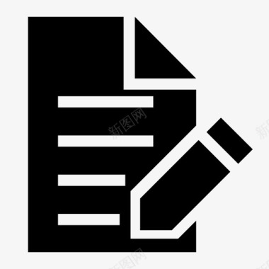 编辑文档文件夹和文件字形图标图标