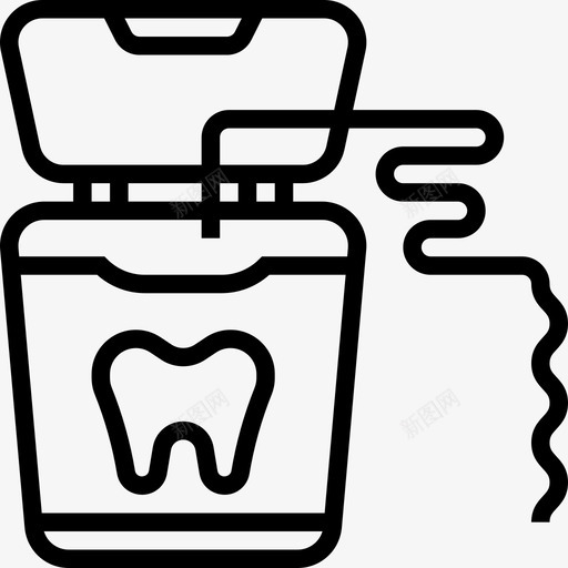牙线牙23线状图标svg_新图网 https://ixintu.com 牙23 牙线 牙线盒 线状