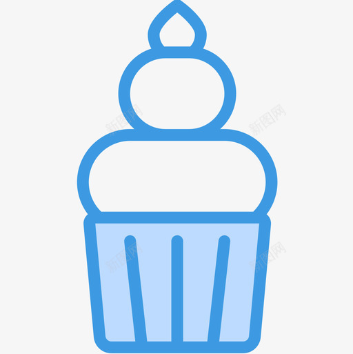 纸杯蛋糕节日5蓝色图标svg_新图网 https://ixintu.com 纸杯 节日 蓝色 蛋糕