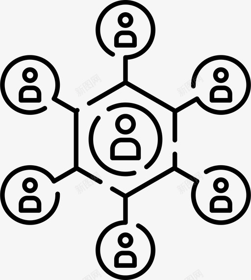 网络通信群组图标svg_新图网 https://ixintu.com 网络 群组 通信