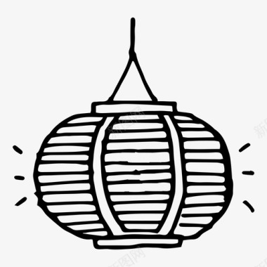 亚洲灯笼中国灯笼韩国图标图标