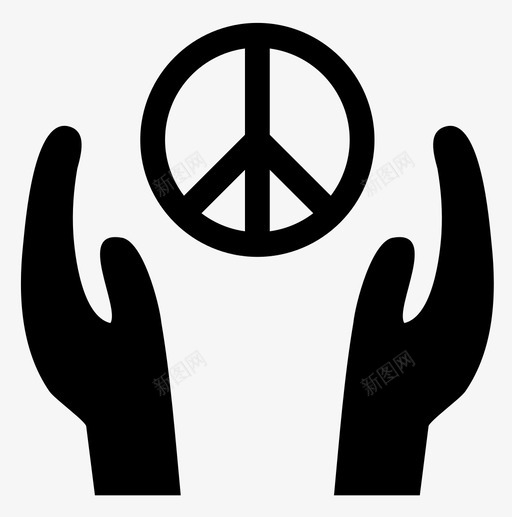 和平关怀崇拜双手图标svg_新图网 https://ixintu.com 双手 和平关怀 崇拜