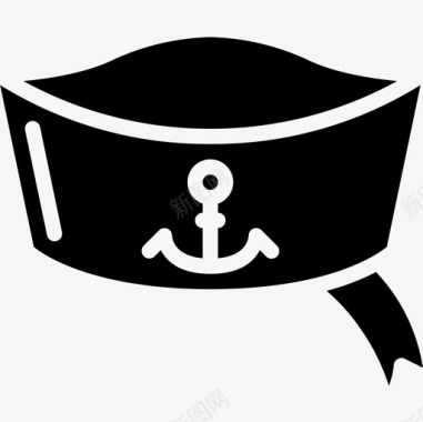 水手帽帽子2填充图标图标
