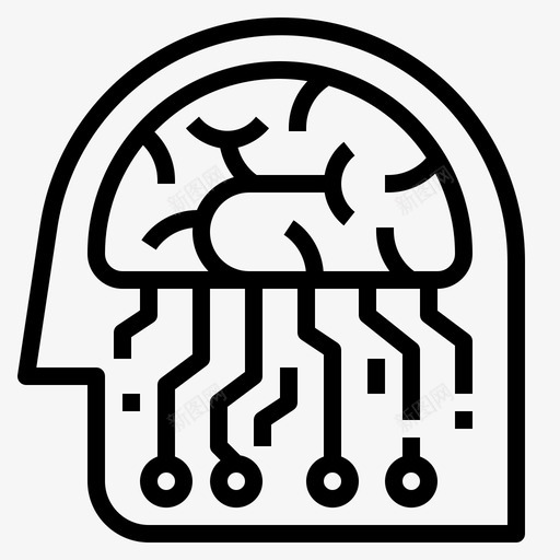 智力大脑数据图标svg_新图网 https://ixintu.com 大脑 思维 数据 智力 概要 科学