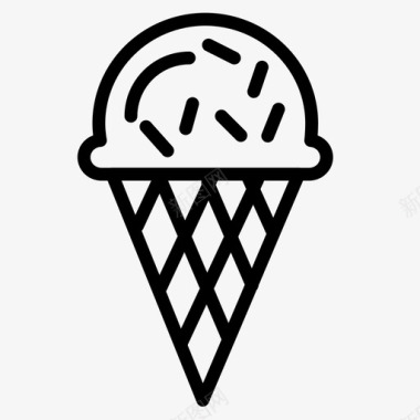 冰淇淋第6季直线型图标图标