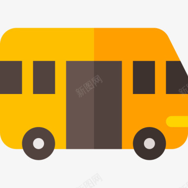 巴士旅行app14扁平图标图标
