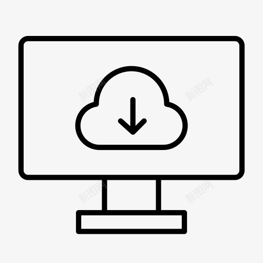 云云数据云存储图标svg_新图网 https://ixintu.com 云下载 云存储 云数据 监控