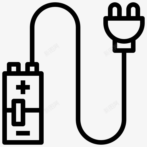 电源插头电池电池电量图标svg_新图网 https://ixintu.com 插头 状态 电子设备 电池 电源 电量 能量