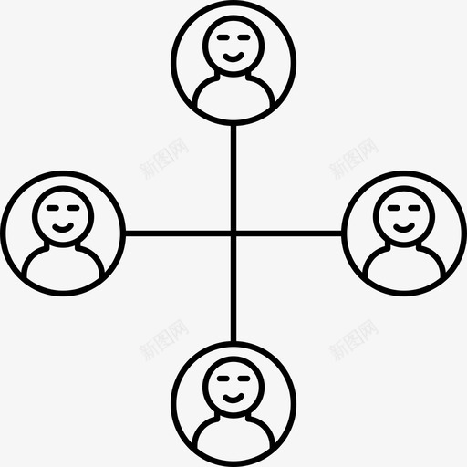 网络通信群组图标svg_新图网 https://ixintu.com 互联网 网络 群组 通信