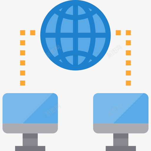 全球计算机网络3平面图标svg_新图网 https://ixintu.com 全球 平面 计算机网络3