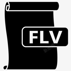 FLV文件格式flv文件文件格式图标高清图片