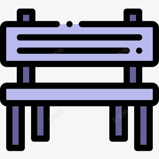 长凳城市公园9线性颜色图标svg_新图网 https://ixintu.com 公园 城市 线性 长凳 颜色