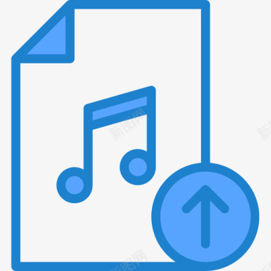音乐文件多媒体48蓝色图标图标