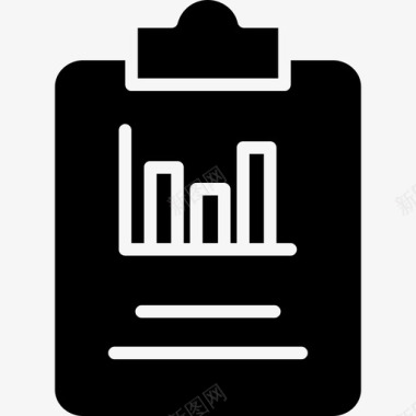 剪贴板数据科学3实心图标图标