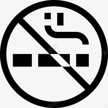 禁止吸烟城市公园5号已满图标图标