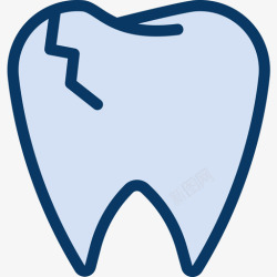 断牙断牙牙齿17线状颜色图标高清图片