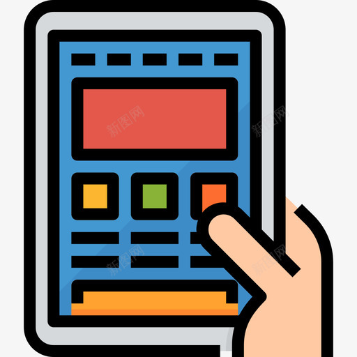 登录页数字营销85线性颜色图标svg_新图网 https://ixintu.com 数字营销85 登录页 线性颜色