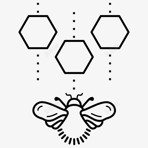 蜂蜜标签养蜂蜂巢图标svg_新图网 https://ixintu.com 养蜂 蜂巢 蜂蜜标签