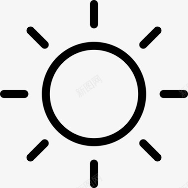 太阳自然57直线型图标图标