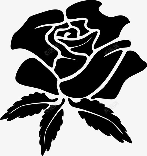 玫瑰美丽花朵图标svg_新图网 https://ixintu.com 玫瑰 美丽 芬芳 花园 花朵