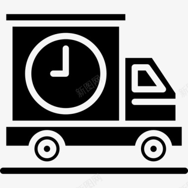 送货卡车购物和电子商务7填充图标图标