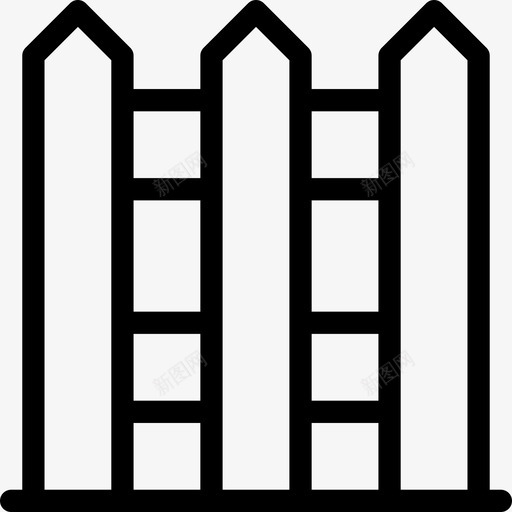 栅栏花园15直线图标svg_新图网 https://ixintu.com 栅栏 直线 花园15