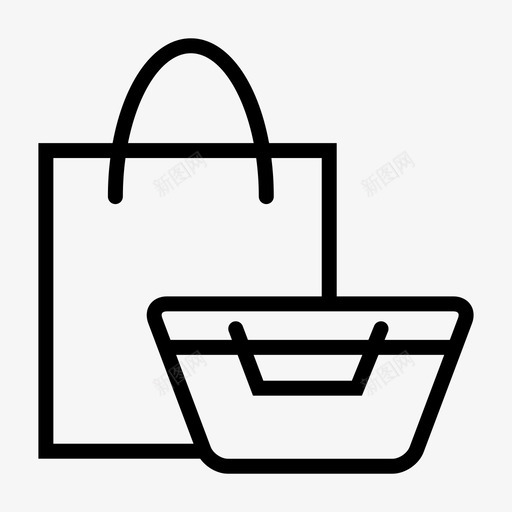 采购袋子杂货袋图标svg_新图网 https://ixintu.com 咨询营销 搬运 杂货袋 袋子 购物 采购 销售