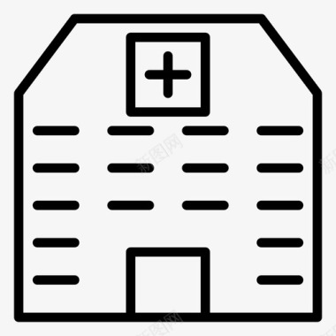 医院大楼诊所图标图标