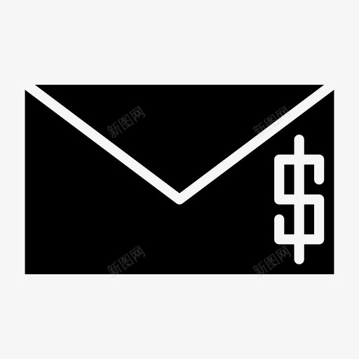 收入邮件消息图标svg_新图网 https://ixintu.com 商业 字形 收入 消息 秘密 邮件