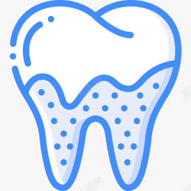 牙菌斑牙科7蓝色图标图标