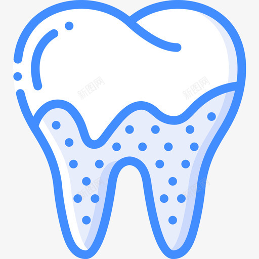 牙菌斑牙科7蓝色图标svg_新图网 https://ixintu.com 牙科7 牙菌斑 蓝色
