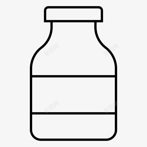 牛奶农业饮料图标svg_新图网 https://ixintu.com 农业 家用设备 牛奶 瓶子 罐头 饮料