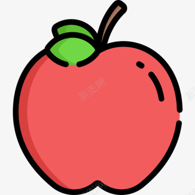 苹果营养5原色图标图标