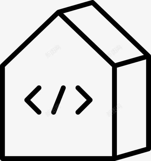 家代码房子图标svg_新图网 https://ixintu.com 代码 户籍 房子 程序 网站