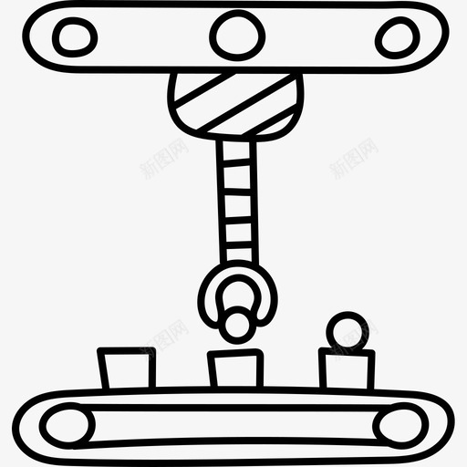 生产机器人32黑色图标svg_新图网 https://ixintu.com 机器人 生产 黑色