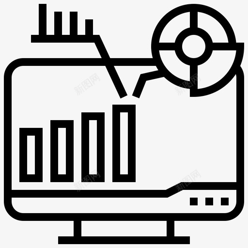 分析计算机数据图标svg_新图网 https://ixintu.com 信息 分析 图表 数据 机密 研究 计算机